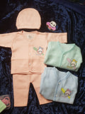 Pack of 3 – Newborn Baby Winter Clothing Set | Warm Shirt, Pajama & Cap | Soft Wool Suit for Boys & Girls | Premium Quality for Cold Weather