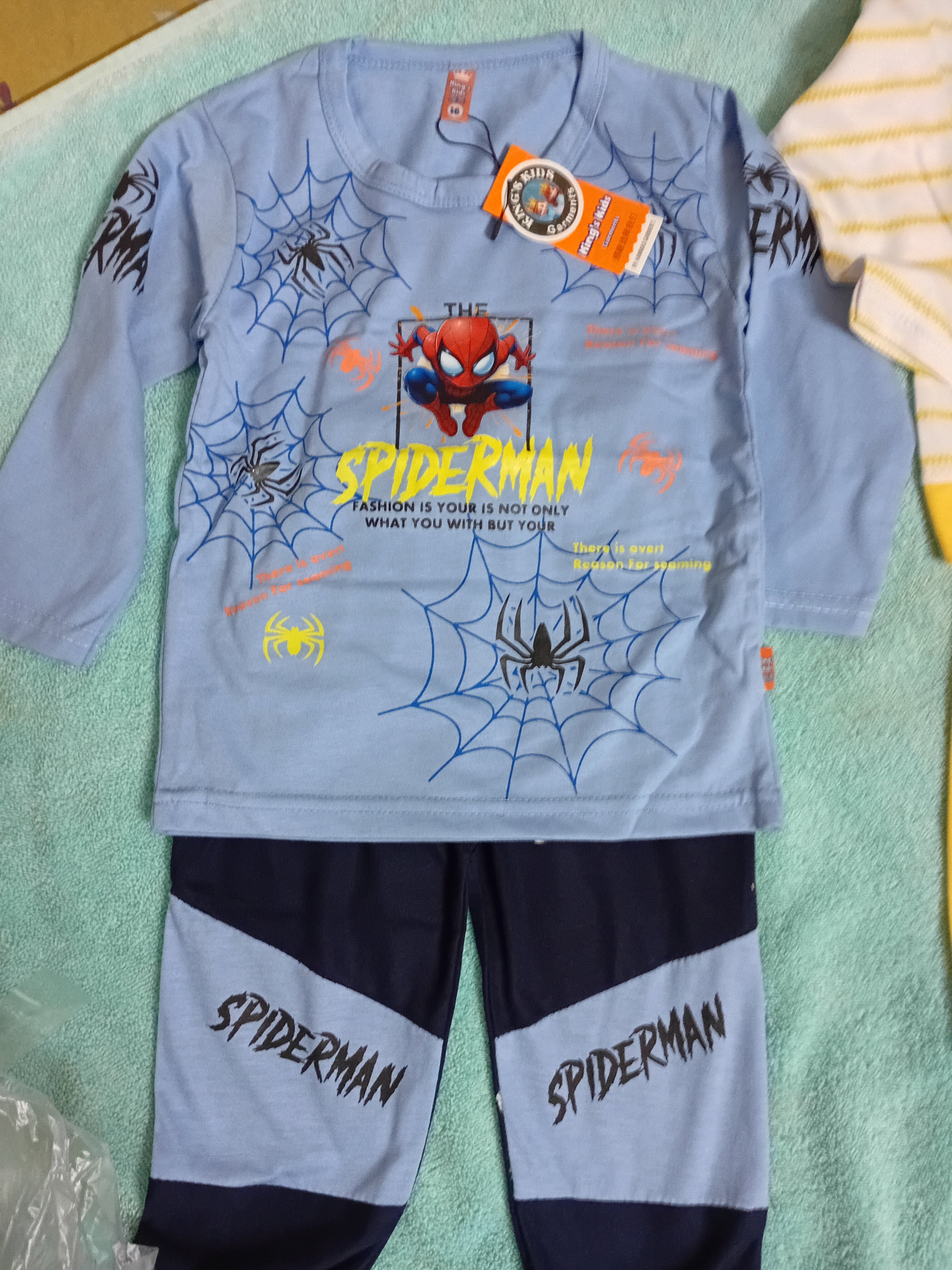 spiderman New Arrival Summer Clothes For Kids ( Trouser + T-Shirt )